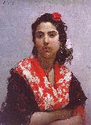   Raimundo de Madrazo y  Garreta A Gypsy oil painting reproduction